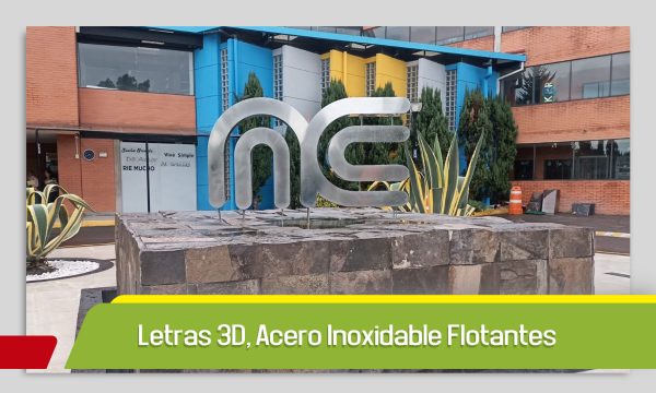 LETRAS 3D ACERO INOXIDABLE, FLOTANTES