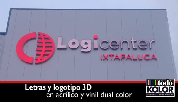 LETRAS Y LOGOTIPO 3D EN ACRÍLICO Y VINIL DUAL COLOR