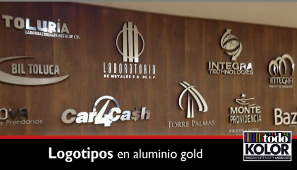 LOGOTIPOS EN ALUMINIO GOLD