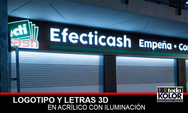 LOGOTIPO Y LETRAS 3D EN ACRÍLICO COON ILUMINACIÓN