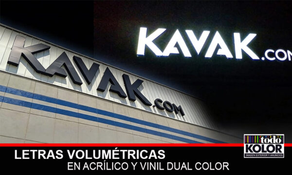 LOGOTIPO MONUMENTAL EN ACRÍLICO Y VINIL DUAL COLOR