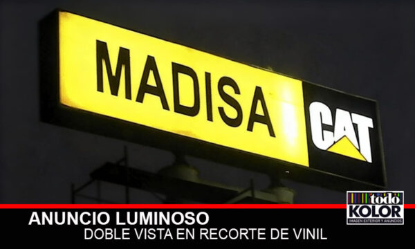 ANUNCIO LUMINOSO DOBLE VISTA EN VINIL PARA FERRETERIAS