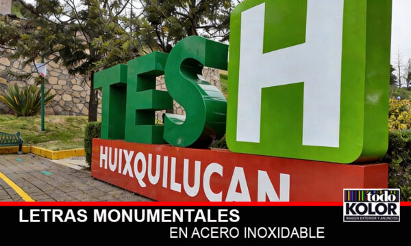 LETRAS 3D MONUMENTALES EN ACERO INOXIDABLE