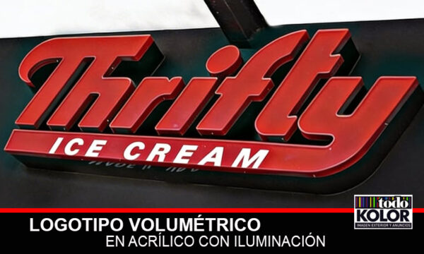 ANUNCIO VOLUMÉTRICO EN ACRÍLICO PARA HELADERÍAS