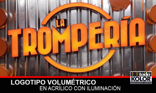 LOGOTIPO VOLUMÉTRICO EN ACRÍLICO PARA BARES
