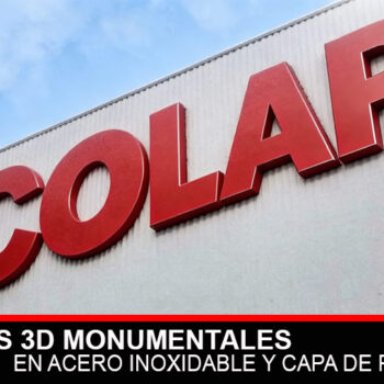 Letras 3D en acero inoxidable con capa de pintura con iluminación tipo halo en CDMX TodoKolor
