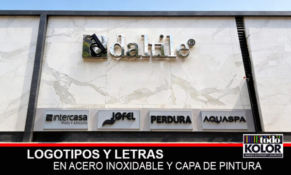 LOGOTIPOS EN ACERO CON CAPA DE PINTURA