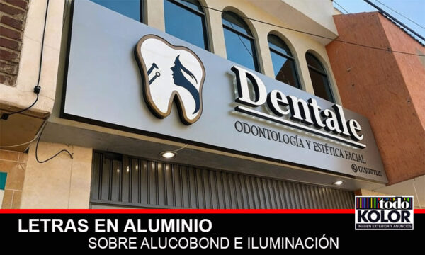 LETRAS DE ALUMINIO SOBRE BASE DE ALUCOBOND