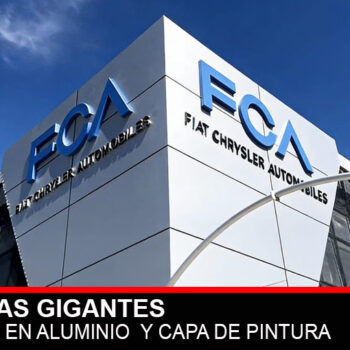 Letras 3D FCA en aluminio con iluminación frontal LED para fachada en CDMX TodoKolor