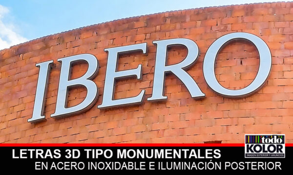 LETRAS 3D EN ACERO INOXIDABLE