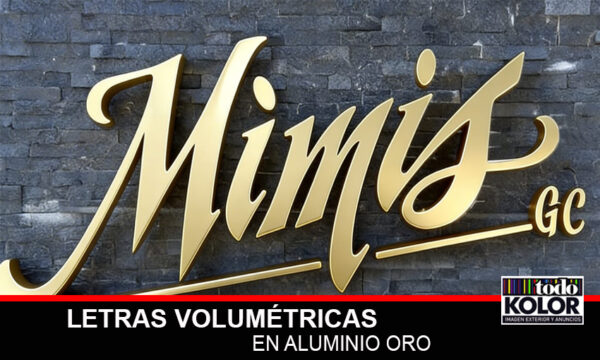 LOGOTIPO 3D EN ALUMINIO ORO ESPEJO