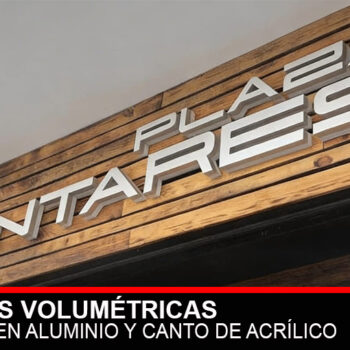 Letras 3D en aluminio con iluminación LED para fachada en Metepec TodoKolor