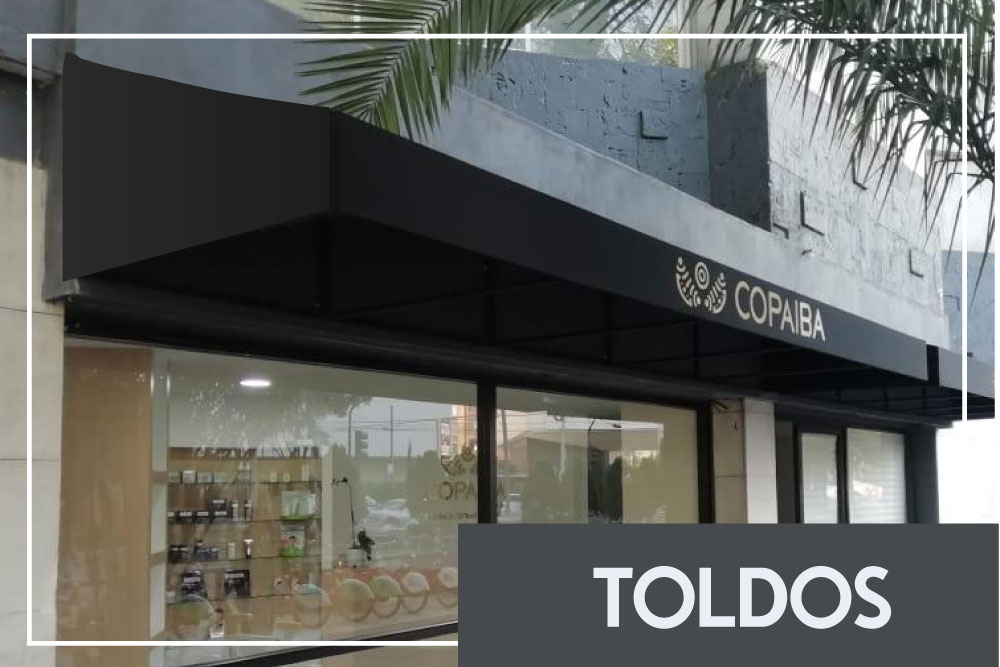 Toldo para negocio con lona resistente e instalación profesional en Toluca Todo Kolor