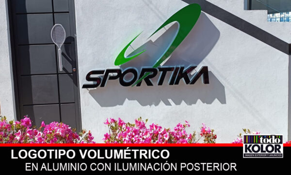 LOGOTIPO 3D EN ALUMINIO, CAPA DE PINTURA E ILUMINACIÓN TRASERA