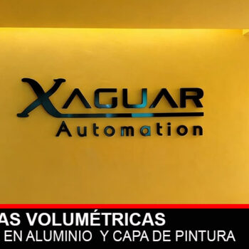Letras 3D en aluminio con capa de pintura en Toluca