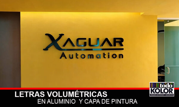 Letras 3D de XAGUAR en Aluminio y Capa de Pintura